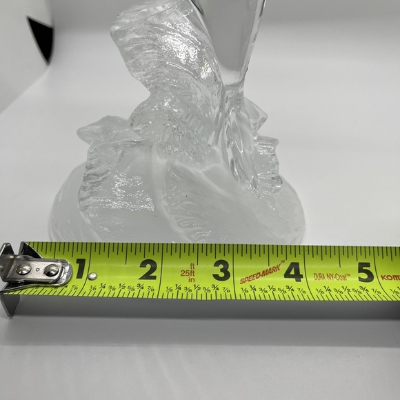 Cristal D'Arques Lead Crystal Dolphin Figure Statue France Clear Frosted - Picture 9 of 10
